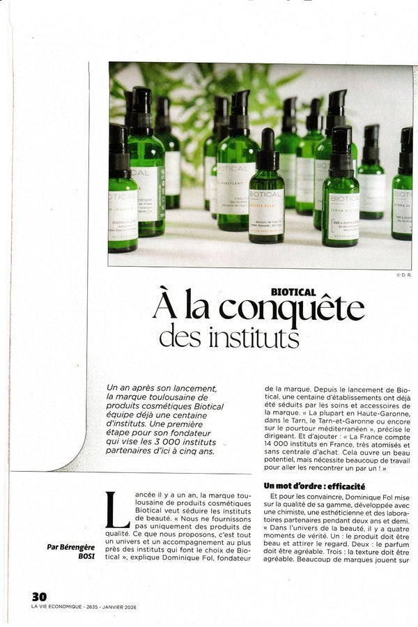 BIOTICAL dans La Vie Eco Sud Ouest